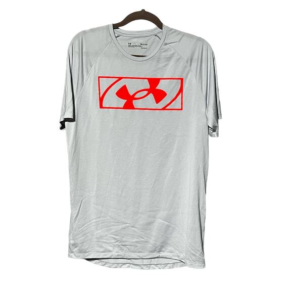 Men's Grey and Orange Under Armour T-Shirt – Good Condition - Picture 11 of 13